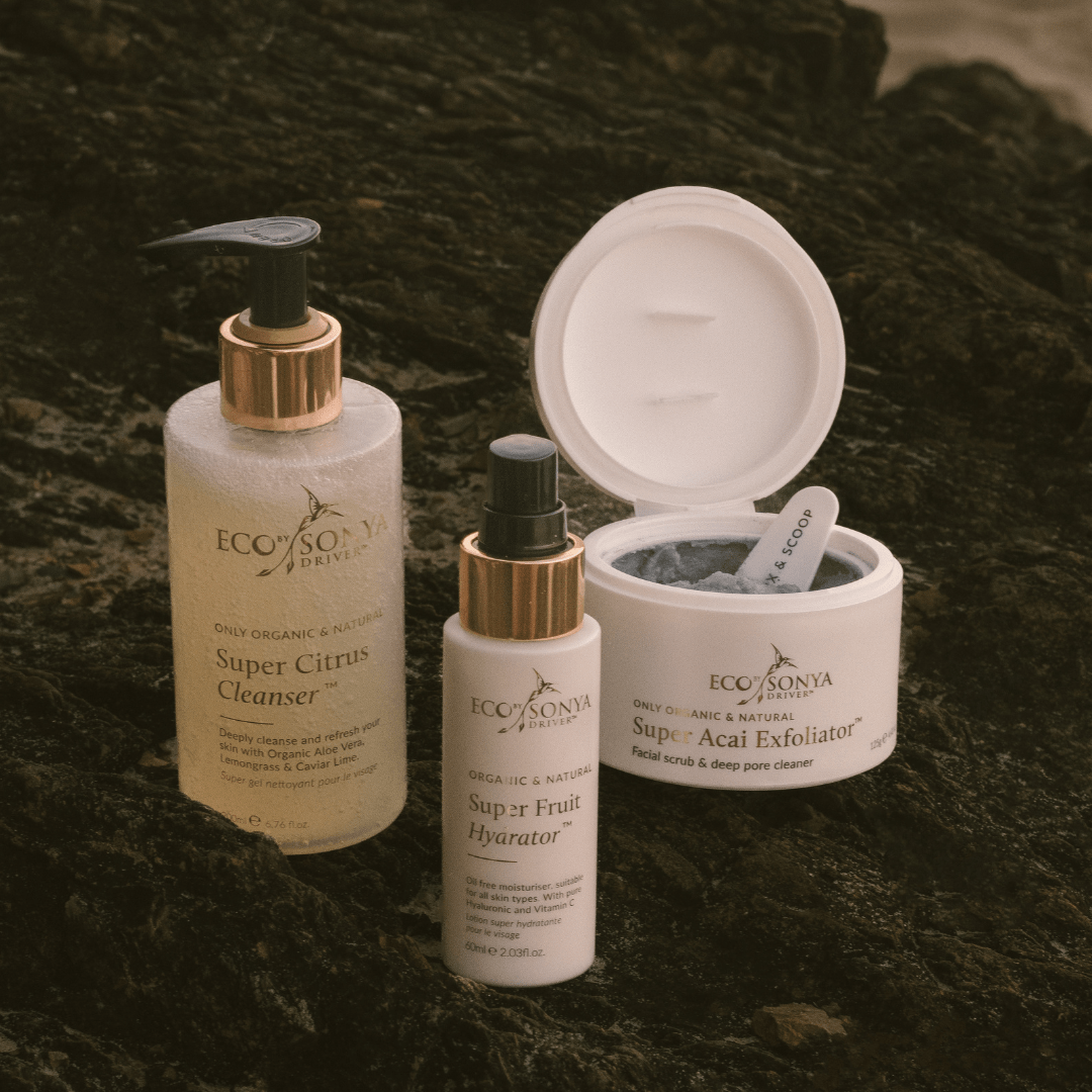 3 Step Skin System with Super Acai Exfoliator natural organic skincare routine